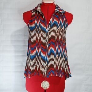 Parker Hi-Low Silk Top Sz XS